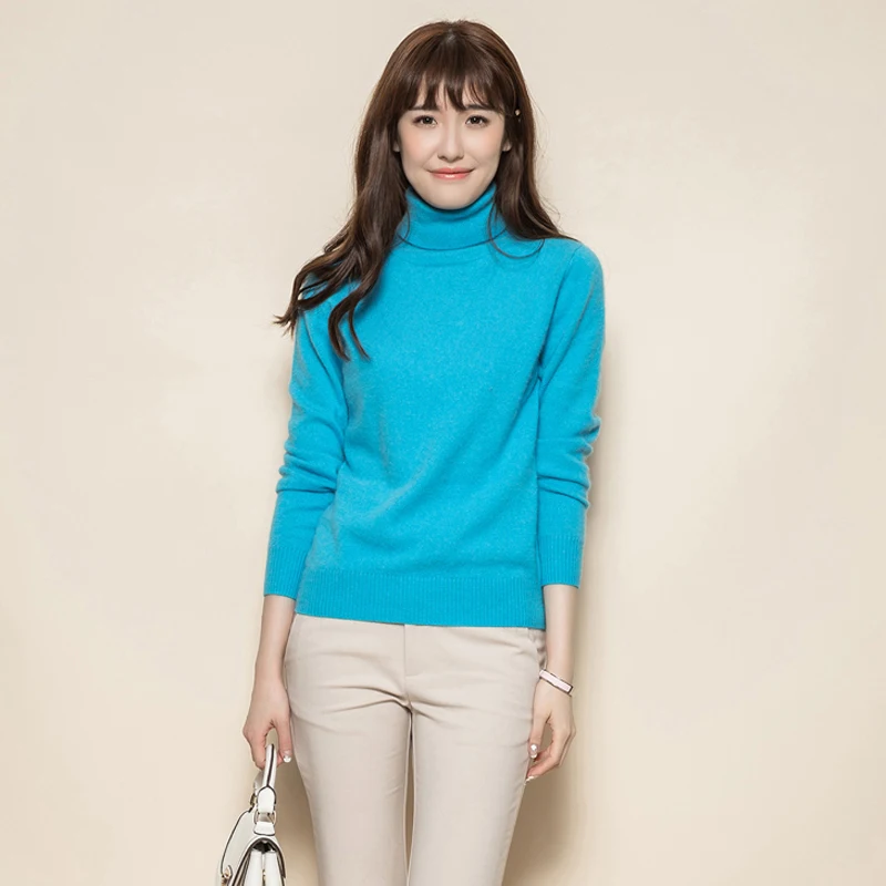 adohon 2018 womens winter Cashmere sweaters and auntmun women knitted Pullovers High Quality Warm Female thickening Turtleneck