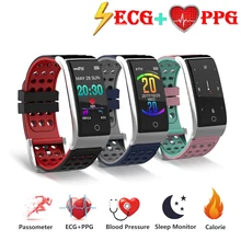E08 умный Браслет фитнес-трекер монитор сердечного ритма ЭКГ+ PPG кровяное давление, умные часы для IOS Android Phone