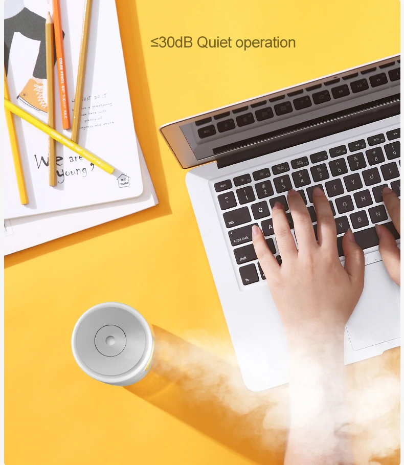 Xiaomi Portátil Deerma Mini USB Humidificador Ultrasónico de Niebla Aroma Difusor de Aceite Esencial Aromaterapia Purificador de Aire para Coche 7 colores (20)