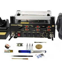 Паяльная станция 3 в 1 Digita Электрический паяльник горячего воздуха Тепловая пушка ИК Инфракрасная станция предварительного нагрева Gordak 863