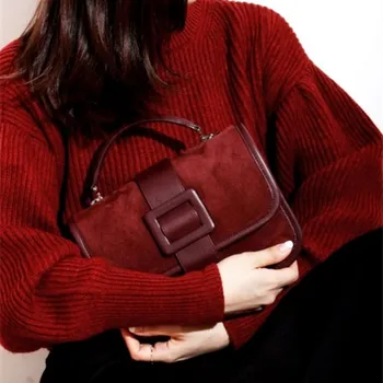 

Bags for Women 2018 Elegant Scrub Bag Female Handbags Winter New Small Square Bag Shoulder Crossbody Bag Bolsa Feminina