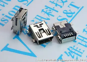 

50 pcs Mini 5pin usb connector Type B Female 5Pin SMT Socket Jack Connector Port PCB Board Long 9mm