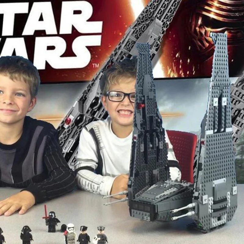 

building bricks Star Plan Wars Kylo Ren Command Shuttle Model 1053pcs Building Blocks Toys with Character Figures