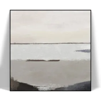

River Side Abstract Big Wall Art Print Poster Pictures Hand Painted Handmade Canvas Oil Painting Wall Painting for Living Room