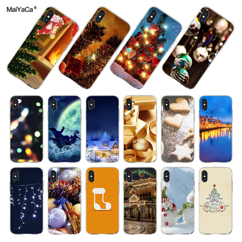 Счастливого Рождества Телефон чехол для iPhone X XR XS MAX 6s 7 8plus x 5s se 12pro 11pro max с новым