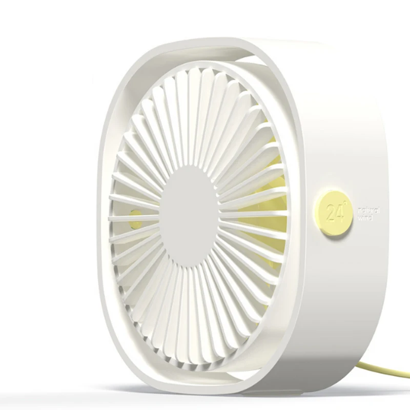 Mini USB Ventilador silencioso casa creativa Oficina escritorio Ventilador con 5-Vane cuchillas Ventilador de tercera 3 colores