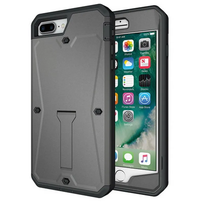 Shockproof Armored Tank Case For iphone 8 plus 7 6s 5s SE Protective Cases 6 Back Cover Capa With Stand Holder |
