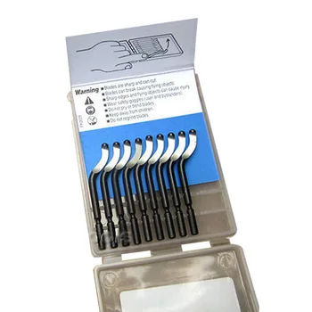 

New 1 set 10pcs HSS BS1010 Blades Deburring Tools Set