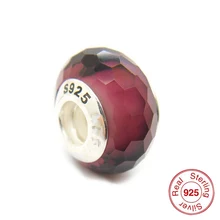 5003C Лаванда граненые муранские стеклянные бусины Подходит для браслетов Pandora 925-серебро Шарм ювелирные изделия Изготовление оптовых продаж