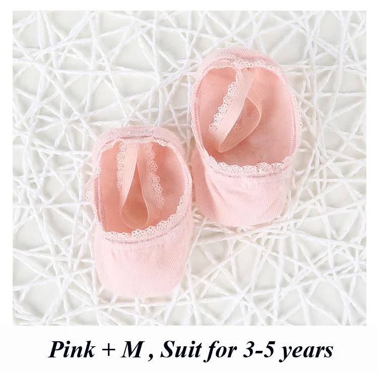 Новые хлопковые носки для малышей летние однотонные Нескользящие кружевные носки для маленьких девочек Детские аксессуары, 5 цветов - Цвет: Pink M
