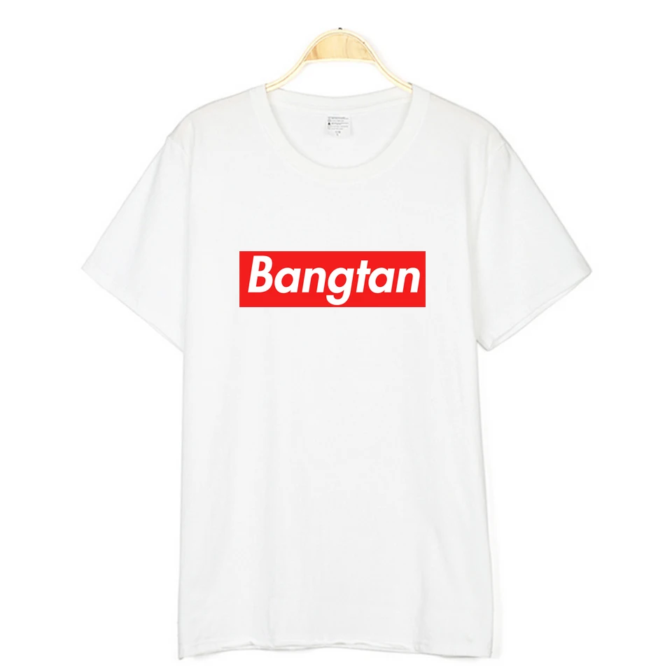 

HOT MEN T Shirt Kpop 2019 Bangtan Boys T-shirt JUNG KOOK JIMIN SUGA V K-pop Women JIN Rap Monster White Cotton TShirt