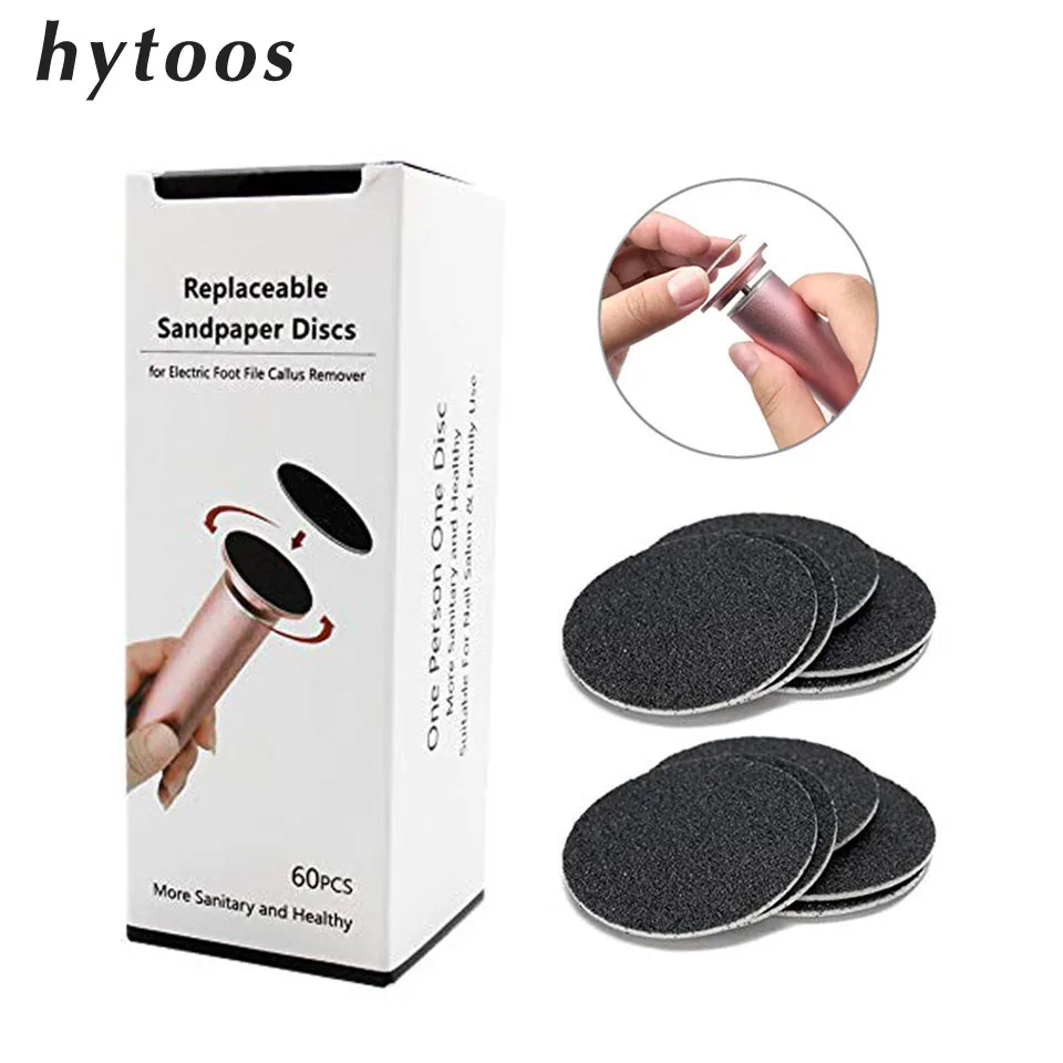 

60Pcs 43mm Replaceable Sandpaper Disc Pedicure Care Polishing Sand Foot File Drills Accessories Cuticle Callus Remove Tool