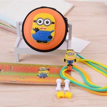 One Set USB Cable Earphone Protector Cable Winder Cartoon stickers USB Charger cable cord protector For iphone 5 5S 6 6s Plus