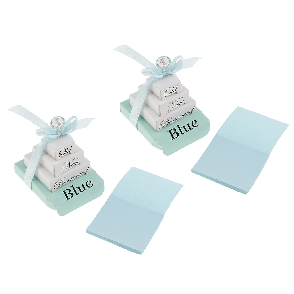 Pack of 2 Special Something Old New Borrowed Blue Paper Note Pad Mini Planner Boxes Wedding Decor