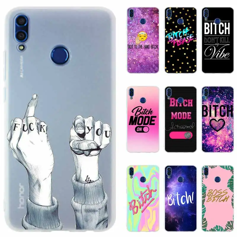 

Bitch mode on pink Honor 10i 20i Phone Case Silicone Cover for Huawei Honor 10 9 lite 9i 8a 8X Max 8C 7X 7A Pro 6X V20 PLAY