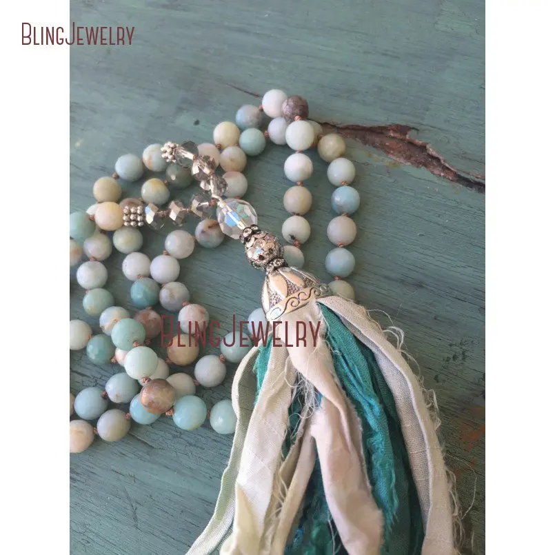 20181226-NM20653- Tasselsamazonite Silk Sari Necklace Outlet_1