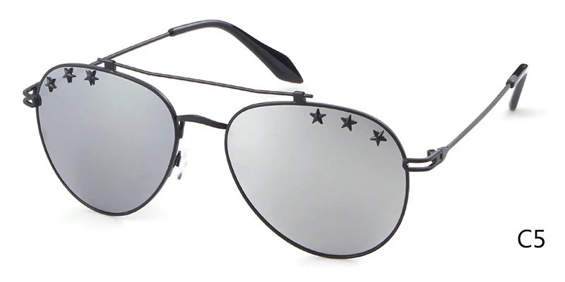 STORY, брендовые авиационные солнцезащитные очки, модные, Звездные, солнцезащитные очки, женские, черные, серые, оттенки, UV400, мужские, пилот, солнцезащитные очки, женские очки - Цвет линз: C5