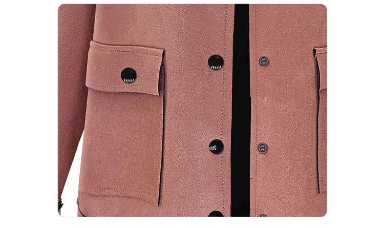 2018 British style Women Short Jacket Fashion Autumn Winter Slim vintage Chamois Leather Suede jacket For Ladies