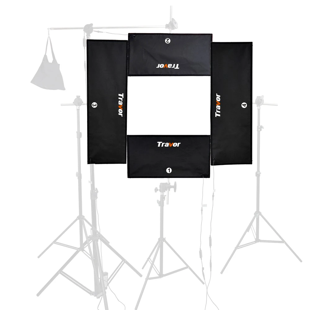  Travor 4 in 1 Headshot LED studio light 100W 5500K CRI95 video light with 2.4G Wireless Remote cont - 32905681075
