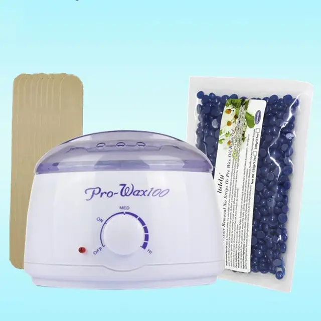 EU/US Plug Wax Warmer Paraffin Heater Machine Epilator Hair Removal Waxing Beans Depilatory Wax  Painless Bean Sticks Waxing Kit