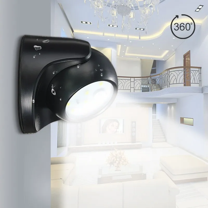

9 LED Motion Sensor Night Light 360 Degree Rotation Security Children's Nightlight Auto PIR Detector Lamp Wall Mount Lamp
