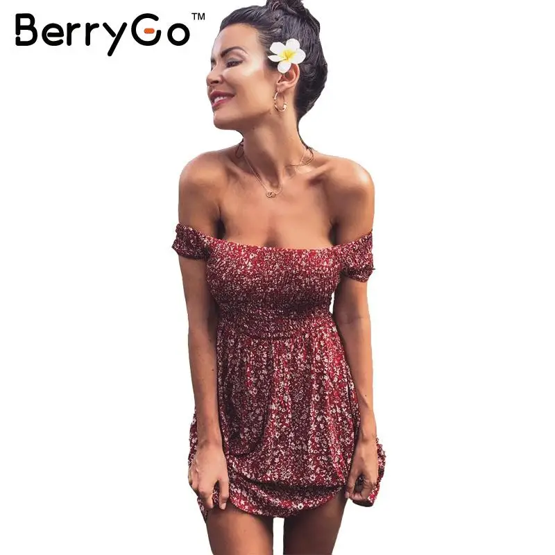 Платье женское летнее с открытыми плечами высокой талией и принтом|dresses for short