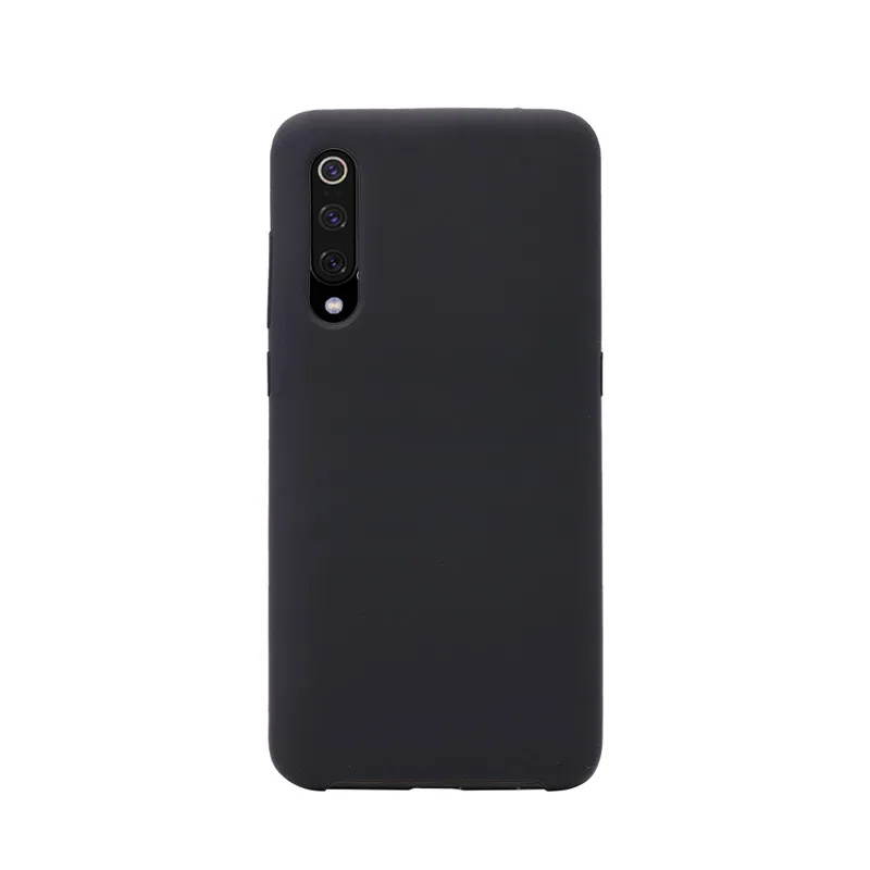 Жидкий силиконовый чехол для Xiaomi Mi 6 8 9 Redmi 4X5 5A 6A S2 Redmi Note 4X4 Global Version, мягкий чехол для телефона из ТПУ ярких цветов - Цвет: Черный