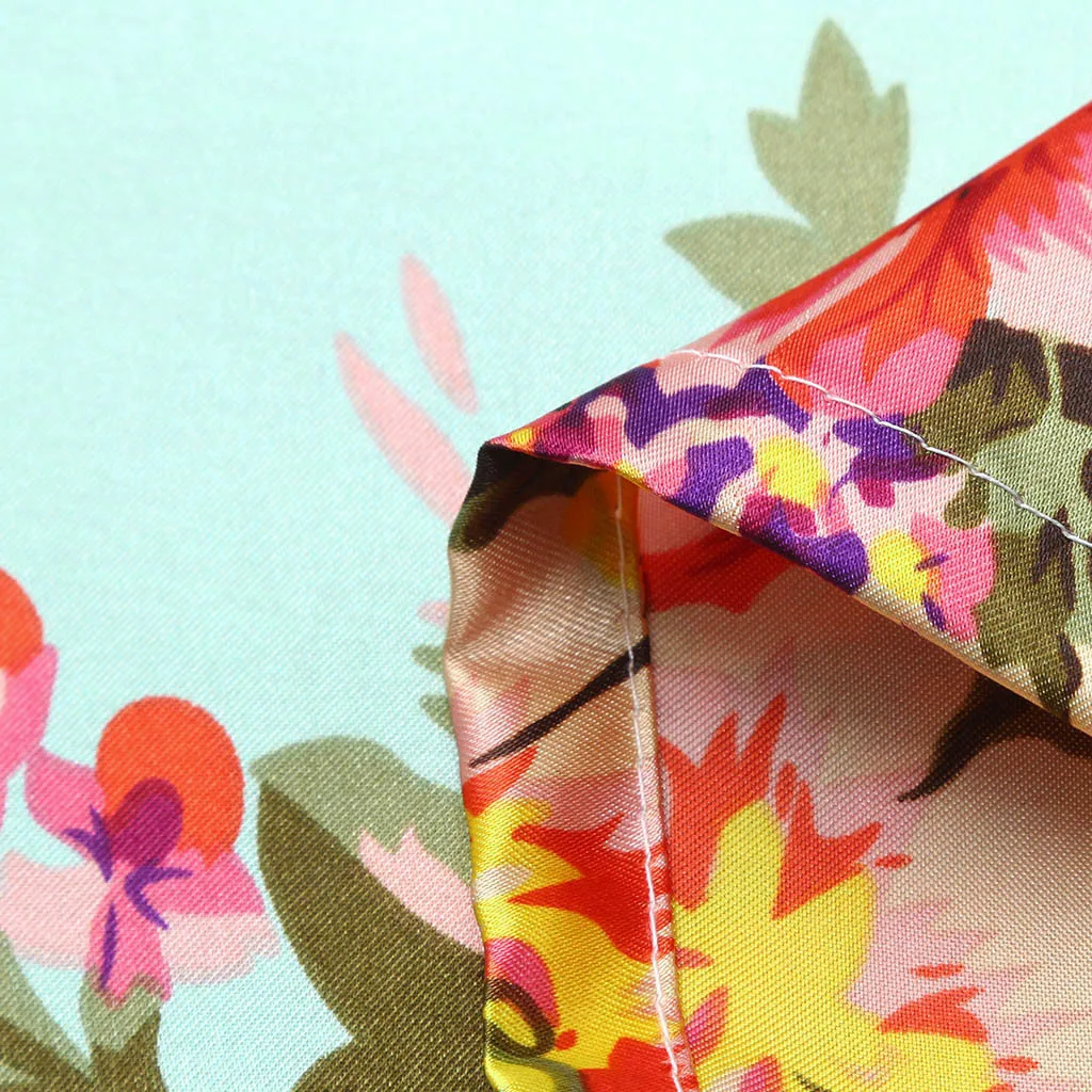 Летняя Милая одежда для малышей Детская одежда для девочек с цветочным рисунком Шелковый атласное кимоно; наряд халат, одежда для сна пижамы для детей