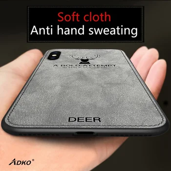 

ADKO Cloth Case For iPhone X XS Case Ultra Thin Soft TPU Edge Shockproof Business Phone Cover For iPhone X Max Case Non-slip