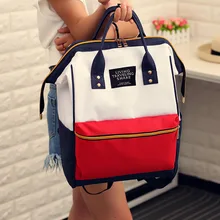 Ein ring rucksack leinwand schulranzen druck ring tasche rucksack frauen vintage brandmale frauen rucksack jugend tasche