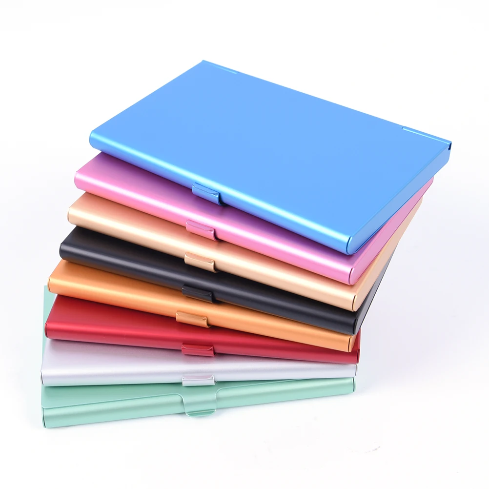 

Creative Business Card Case Stainless Steel Aluminum Wallet Holder Metal Box Cover Credit Men Business Card Holder Card