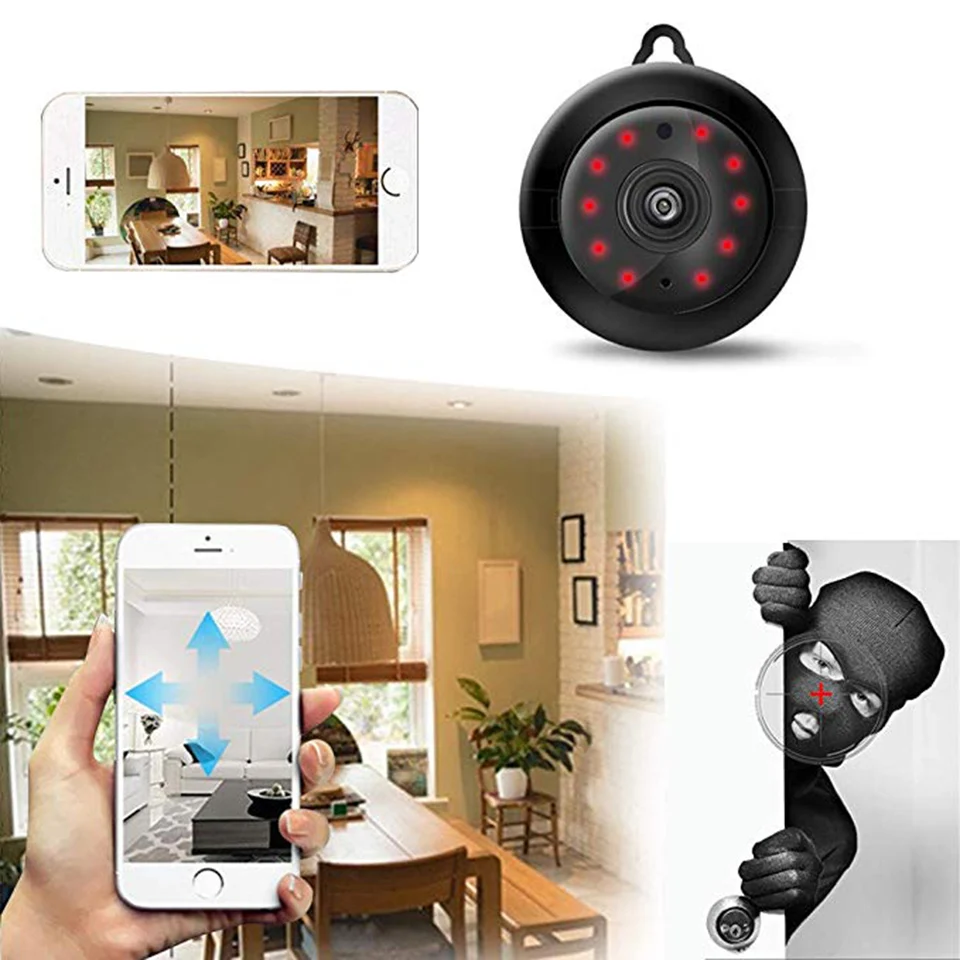 Tendway HD 720P Mini Senza Fili del IP di WIFI Della Macchina Fotografica di Visione notturna Mini 
