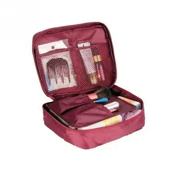 

Nylon Zipper Women Makeup bag Cosmetic bag Case Make Up Organizer Toiletry bag kits Storage Travel Wash pouch chisme viajes