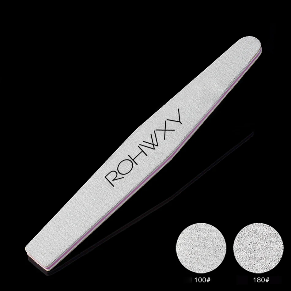 Пилка для ногтей ROHWXY 5 шт. 100/180 маникюрный набор шлифовки буфер УФ Гель лак