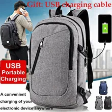 Новое поступление, 3 цвета, для мужчин и женщин, деловой водостойкий 17 дюймовый рюкзак для ноутбука с usb зарядным портом, школьные сумки для кампуса