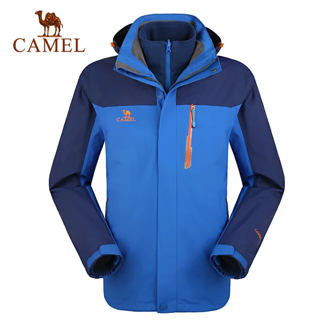Cheap CAMEL men's windbreakers outdoor camping hiking windproof waterproof fleece liner warm jackets men A5W257108