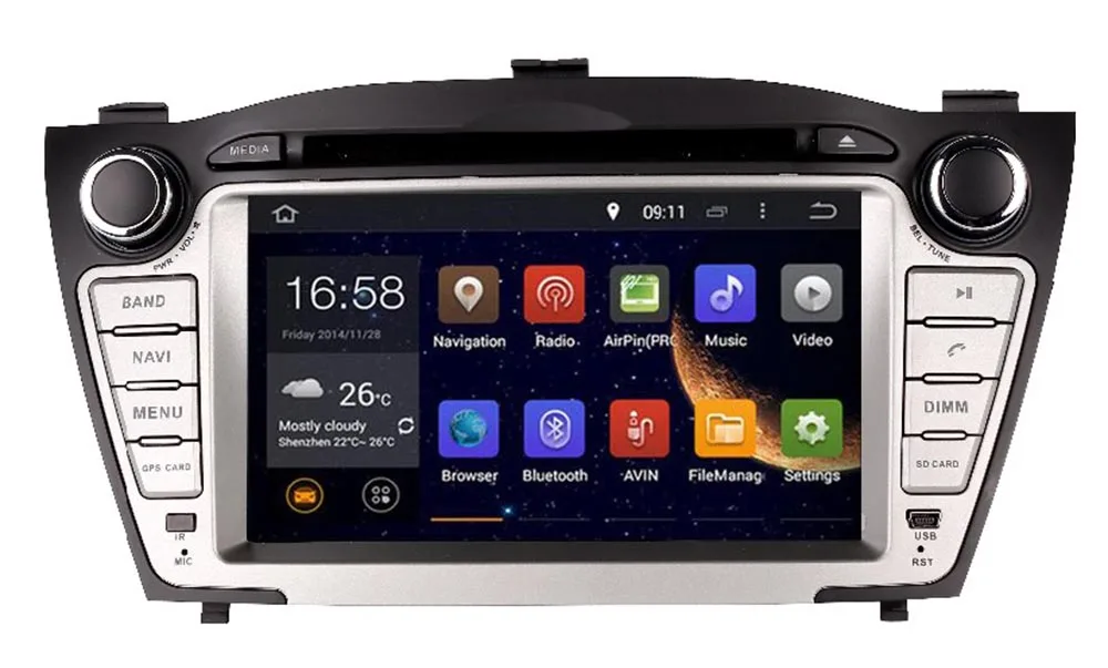 7 дюймовый автомобильный DVD на основе Android BT GPS WIFI аудио Радио стерео