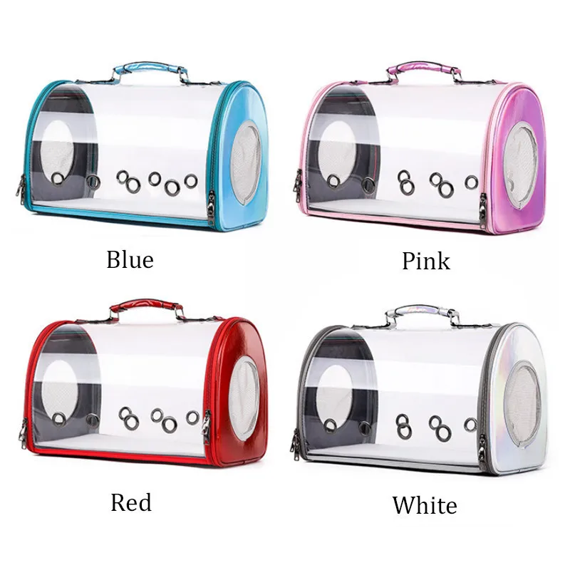 RFWCAK Transparent Cat Dog Carrier Bag Breathable Pet Travel Handbag Foldable Outdoor Shoulder Bags Puppy Travel Carrying Bags