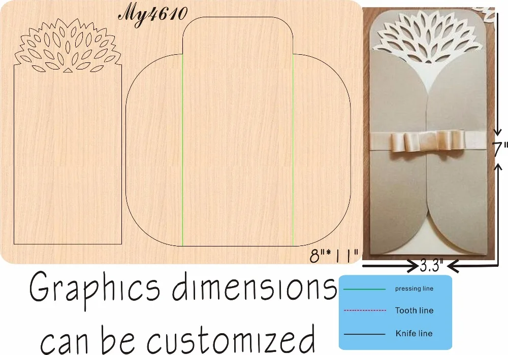 

Greeting card 1 Wooden die New Compatible MY The details are size mold, graphic size,