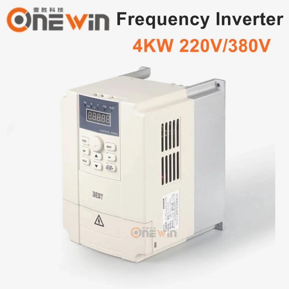 

4KW frequency inverter 220V 380v input 3PH output 3PH VFD inverter for cnc spindle motor