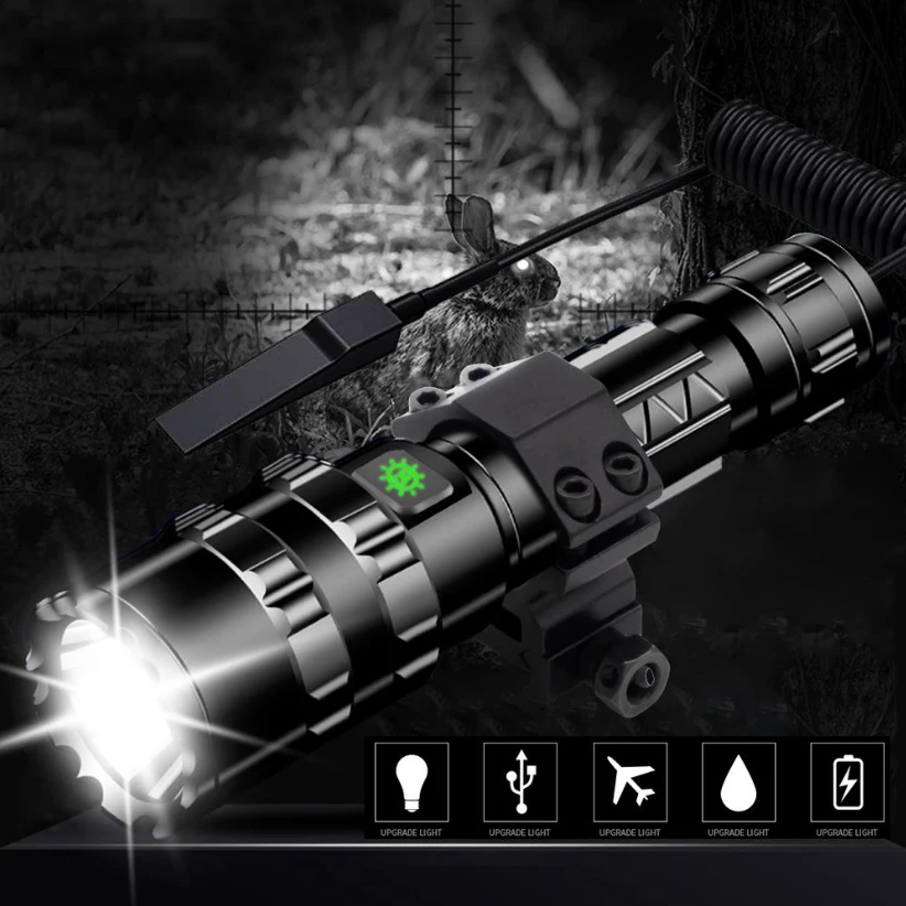 

Unique Portable USB Charging L2 Fashlight Fxed Focus Long-range Mini Waterproof Night Riding Hunting Lights Led Light Flashlight