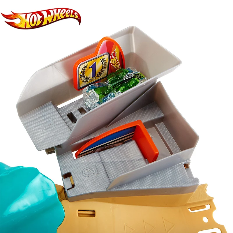 Оригинальные Hot Wheels Акула город пляж играть боевой трек набор автомобильные аксессуары Hotwheels металлический рельсовый автомобиль детские игрушки Oyuncak Araba подарки