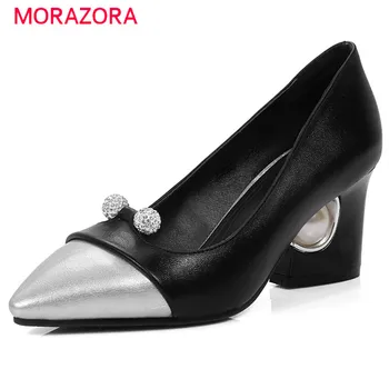 

MORAZORA Large size 33-48 high heels shoes shallow mixed colors women single shoes wedding pumps elegant four seasons shoes