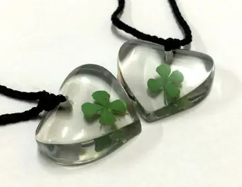 

FREE SHIPPING yqtdmy 12 pcs handworked heart design four leaf clover pendant