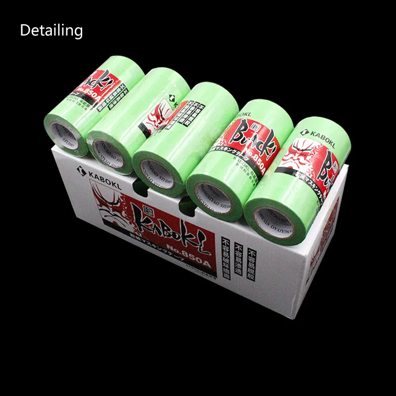 

DETAILING Green Car Model Tool Paint Masking Tape Polishing Workplace Safety Warning Tape With 3 Different Sizes