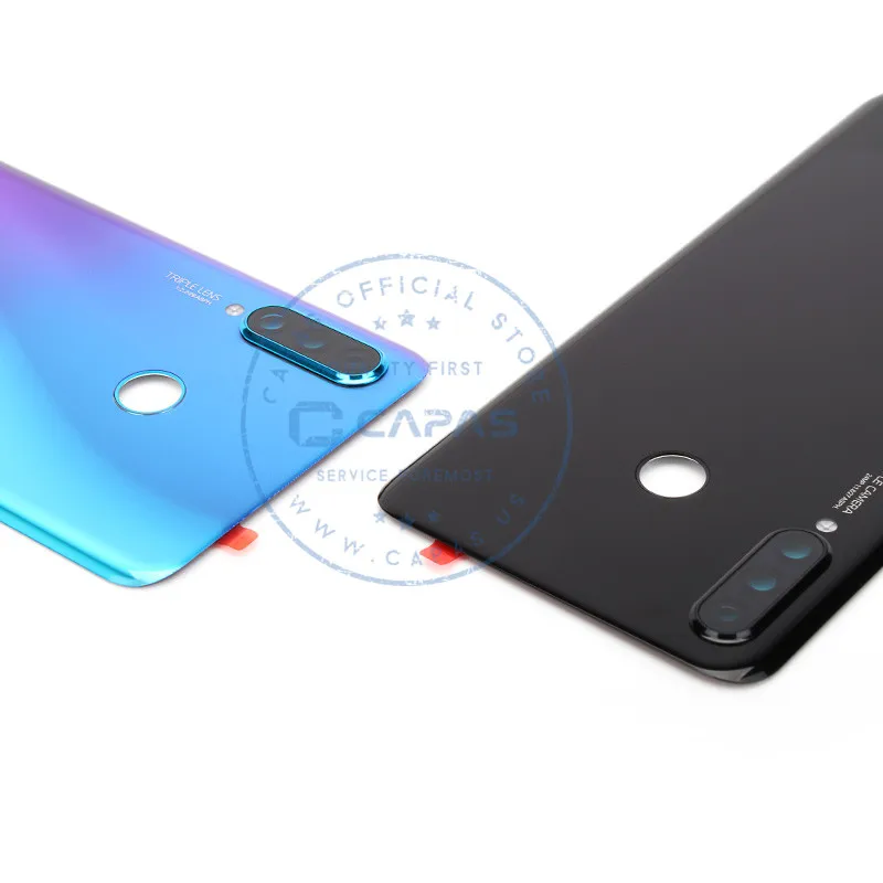 Для huawei P30 Lite крышка батареи+ камера Стекло Объектив 24MP/48MP для huawei nova 4e задняя дверь Замена Ремонт Запчасти