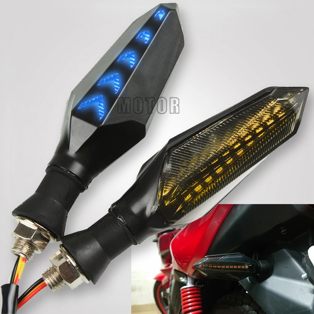 Универсальный 2 шт. мотоцикл поворотник для Honda Yamaha MT YZF Suzuki BMW Kawasaki Ninja ZX Led задний