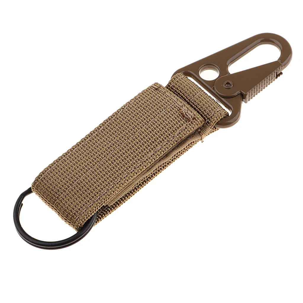 Multi-function Key Hook Webbing Molle Buckle Hanging Belt Keychain Carabiner Clip