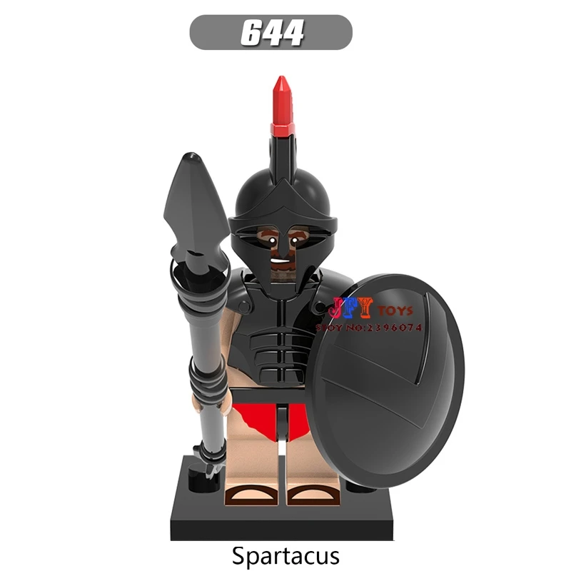 

Single super heroes comics Medieval Spartacus building blocks model bricks toy for children brinquedos menino