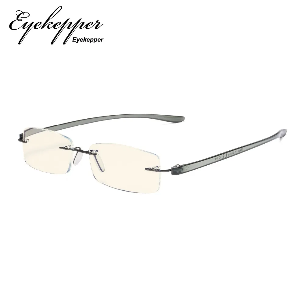 UVCG1 Eyekepper Computer Reading Glasses,Blue Light Filter Rimless